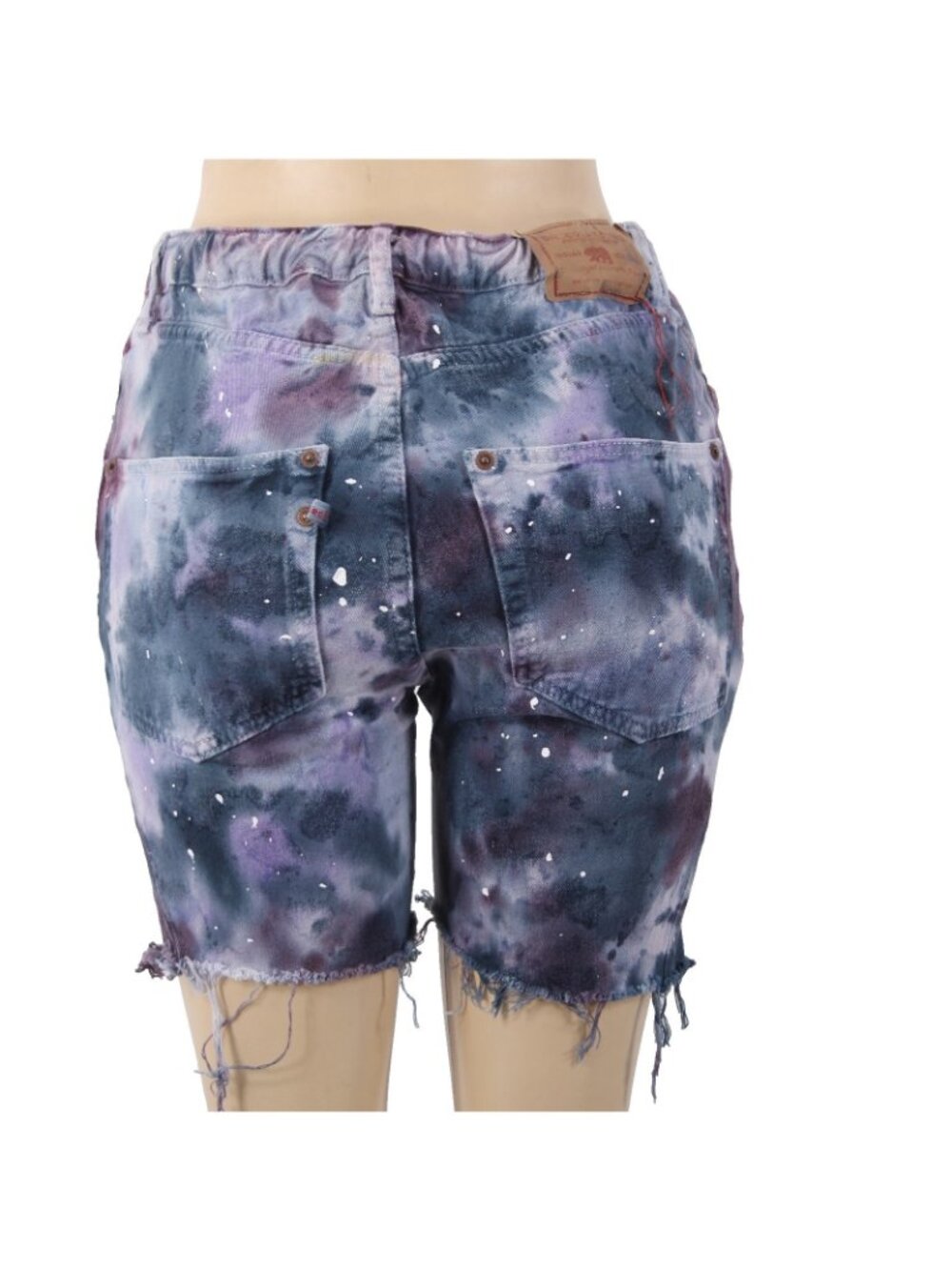 Dr Collectors Hollywood Shorts Sz XS x 7 Navy Blue Purple White Denim No Fabric - Picture 4 of 11
